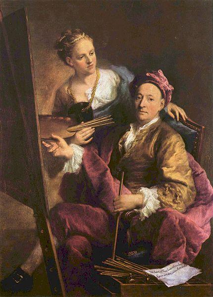 Georges desmarees The Artist with his Daughter Antonia oil painting image